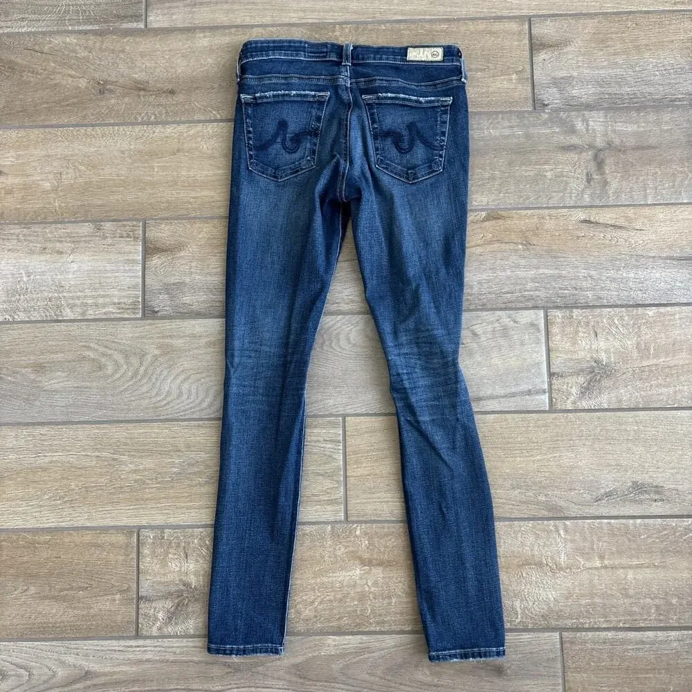 AG Adriano Goldschmied The Legging Ankle Jeans Womens 26 Blue Distressed Skinny